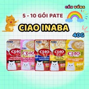 5 - 10 gói Pate CIAO INABA cho mèo - Thái Lan - Gói 40g