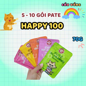 5 - 10 gói Pate WANPY HAPPY 100 cho mèo - Gói 70g