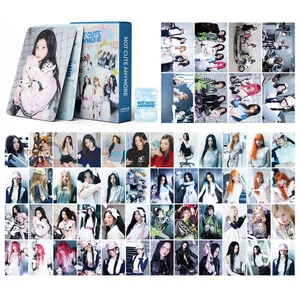 Hộp 55 Card Bo Góc ILLIT NOT CUTE ANYMORE - Thẻ Ảnh Lomo Laser Đủ 5 Thành Viên Yunah Minju Moka Wonhee Iroha