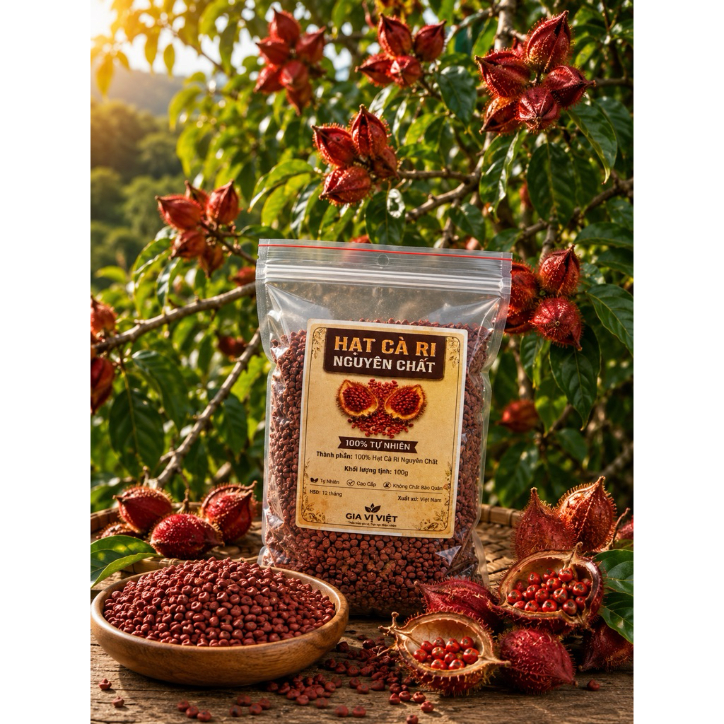 Hạt điều màu (Hạt cà ri đỏ loại 1): 50g, 100g, 200g