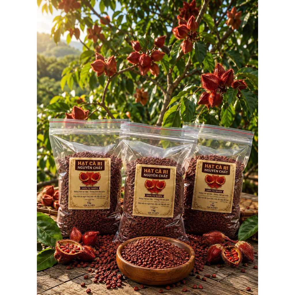 Hạt điều màu (Hạt cà ri đỏ loại 1): 50g, 100g, 200g