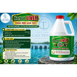 (5 TẶNG 1) Herbal LIVER 2L- Tạt bổ sung thảo mộc dưỡng gan, hổ trợ gan tôm chuyển hoá, duy trì màu sắc cấu trúc gan tuỵ