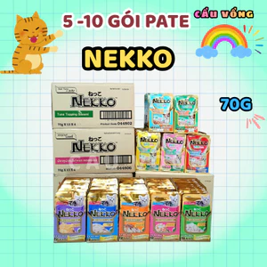5 - 10 gói pate NEKKO cho mèo - Thái Lan - Gói 70g