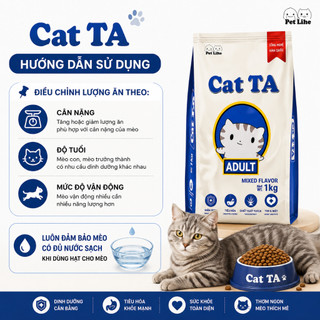 THỨC ĂN HẠT CHO MÈO TRƯỞNG THÀNH CAT TA Hạt Cho Mèo Công Nghệ Hàn Quốc
