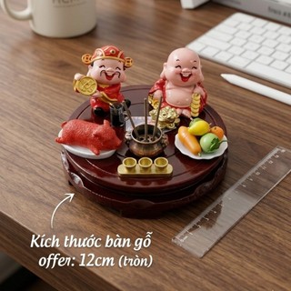 Bàn Thờ Thần Tài Thổ Địa Mini trang trí decor phong thủy mang lại may mắn, tài lộc
