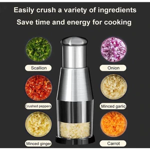 Dụng Cụ Ép Tỏi Ớt Bằng Tay - Chất liệu Inox Cao Cấp Loại 1, Giúp Nghiền Nát Tỏi Ớt Dễ Dàng.