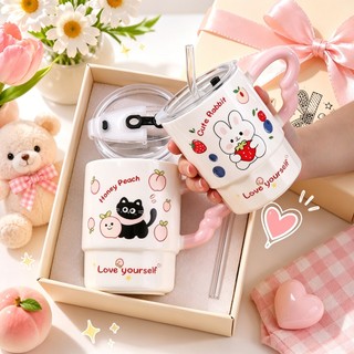 Cốc sứ quà tặng Cake cute 350ml quà tặng sinh nhật bạn gái, ly sứ dễ thương tặng bạn thân