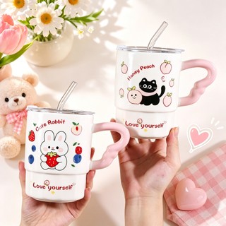 Cốc sứ quà tặng Cake cute 350ml quà tặng sinh nhật bạn gái, ly sứ dễ thương tặng bạn thân