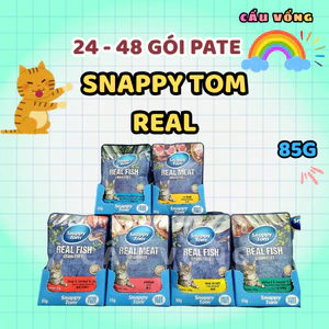1 thùng 24 - 48 gói mix vị Pate SNAPPY TOM Cho Mèo - Gói 85g
