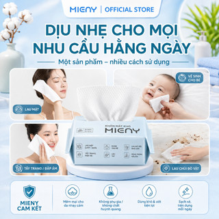 Khăn Lau Mặt Mềm MIENY 30 Tờ/Gói, Khăn Cotton Dùng 1 Lần Nhỏ Gọn Mang Đi Làm Du Lịch Lau Mặt Lau Tay