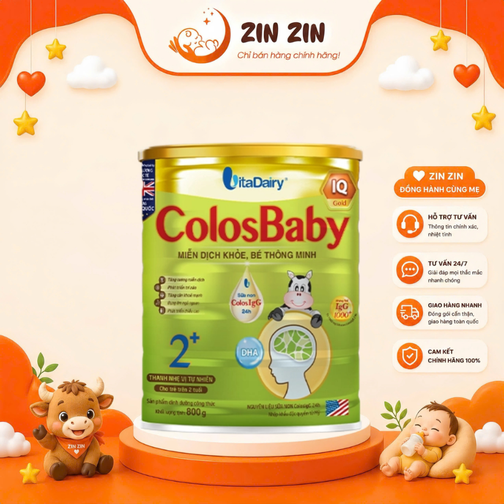 Sữa Colosbaby IQ 0+,1+,2+ đủ số lon 800gr (Date 2027)