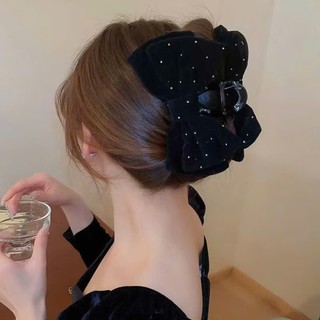 Kẹp Tóc Bướm Hoa Đỏ Nhung Cố Định Hoa Hồng Đỏ Red Rose Cổ Điển Cao Cấp Phong Cách Hàn Quốc