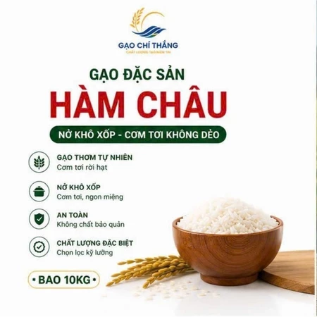10kg Gạo hàm châu Nở khô ,gạo hàm châu cơm nở khô xốp