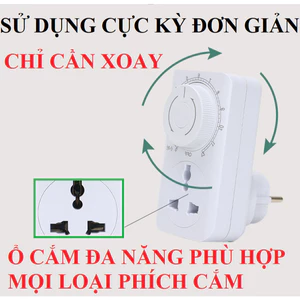 Ổ cắm điện thông minhhẹn giờ tắt sạc điện thoại sạc xe đạp điện an toàn dàngdễ sử dụng timer hẹn giờ