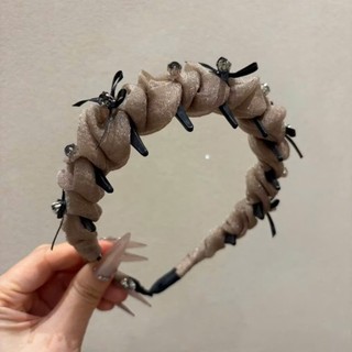 Băng đô tóc vải voan tiểu thư phồng xinh xắn cài tóc chống trơn trượt