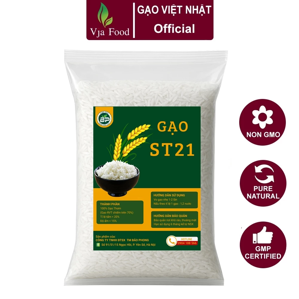 Gạo ST21 Sóc Trăng - Hàng Loại 1 Xát mới - Cam kết 100% Gạo tươi sạch