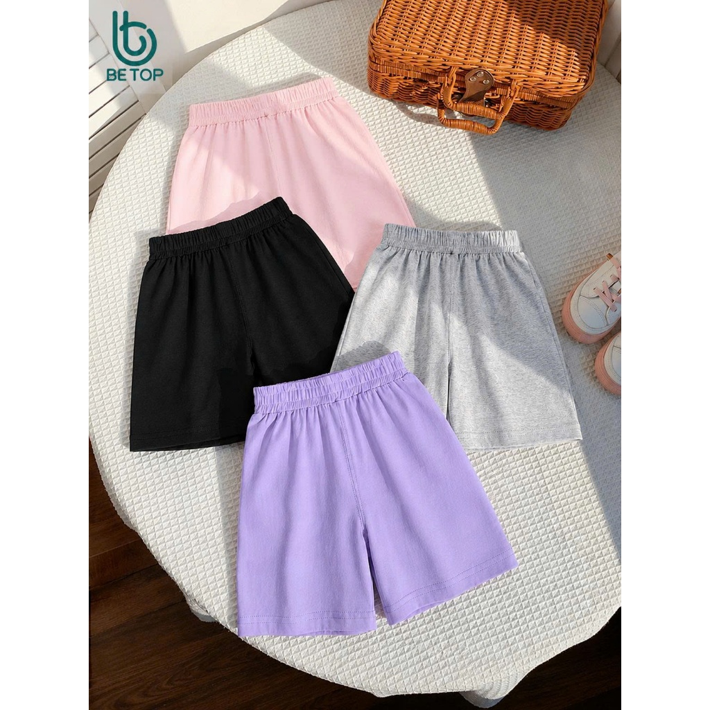 Quần Đùi Bé Trai Bé Gái BETOP , Quần Short Chất Cotton Sợi Thoáng Mát Co Giãn Tốt Cho Bé 10-45kg