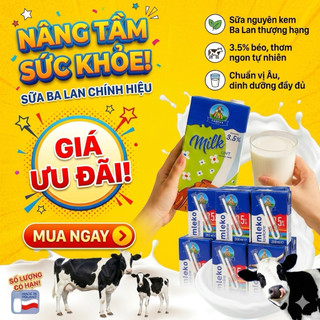 [Nhập Khâu Balan] Sữa Tươi 100% Nguyên Chất Tinto - Łowicz UHT 3.5% Béo 1 Lít / 200mL, Tối Ưu Cho Pha Chế Biến, Gia Đình