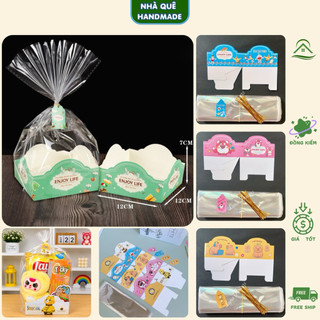 Combo 50 Túi Đựng Set Bánh Kẹo Hoạt Hình Cho Bé – Túi Quà Sinh Nhật, Trung Thu, Thiếu Nhi, Tổng Kết Siêu Dễ Thương