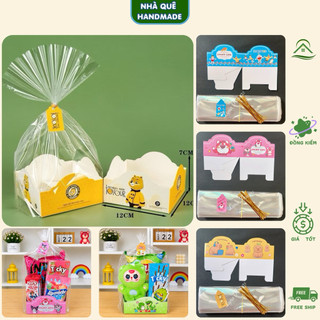 Combo 50 Túi Đựng Set Bánh Kẹo Hoạt Hình Cho Bé – Túi Quà Sinh Nhật, Trung Thu, Thiếu Nhi, Tổng Kết Siêu Dễ Thương