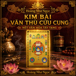 Kim bài KHAI VẬN Văn Thù Cửu Cung ( văn hoá mật tông tây tạng)