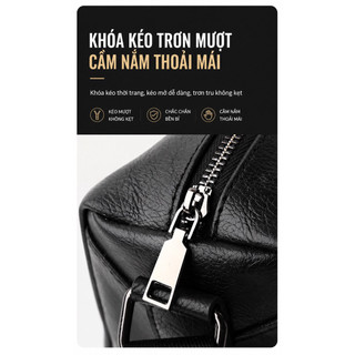 Túi Đeo Chéo Nam Basic Màu Đen Thời Trang Hàn Quốc Chống Mài Mòn Chống Nước