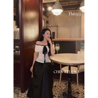 [ẢNH THẬT] SET ÁO LƯỚI CỘT NƠ MIX CVAY XOÈ SALCNM