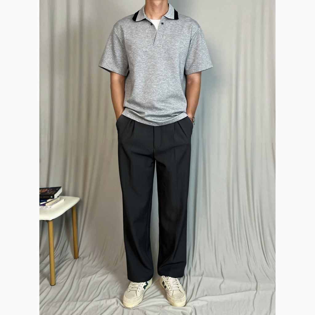 Quần Âu Nam Ống Suông Form Đứng Dễ Phối Đồ Phong Cách Thanh Lịch Classic Wide Leg Pant MODMEN