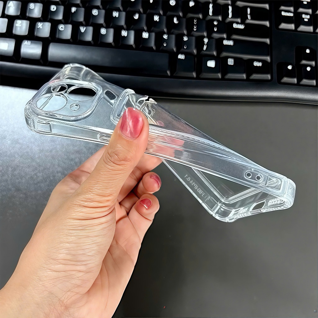 Ốp lưng trong suốt có ngăn đựng thẻ chống sốc bảo vệ camera dành cho cho ip 17 16 15 14 13 12 11 xs x pro max