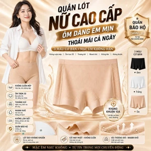 Quần Bảo Hộ Nữ Đùi Su Đúc Cao Cấp Kháng Khuẩn 10A, Chống Lộ,Không Cuộn Mép, Không Hằn Viền, Thoáng Khí Nhanh Khô LUCKORA