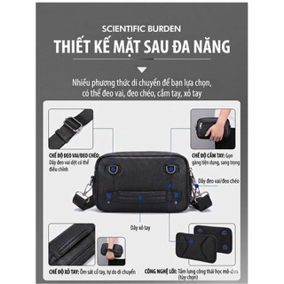 Túi đeo chéo nam cao cấp - Túi đeo vai, ví cầm tay nam đa năng dáng hộp công sở