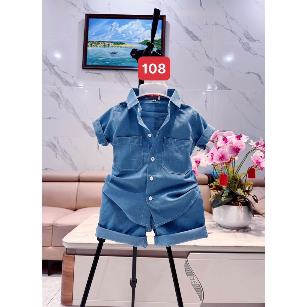 set sơmi fort mèm cao cấp cho bé trai TONI BRAND