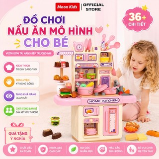 Bộ Đồ Chơi Nấu Ăn Nhà Bếp Cho Bé Gái Cao Cấp Cỡ Lớn, Đồ Chơi Nhập Vai Nhà Bếp Nấu Ăn Có Khói