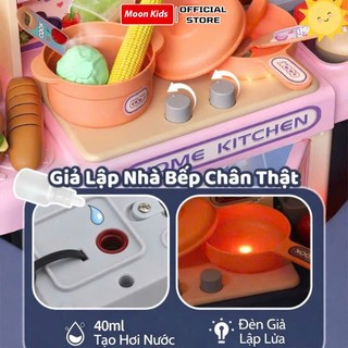 Bộ Đồ Chơi Nấu Ăn Nhà Bếp Cho Bé Gái Cao Cấp Cỡ Lớn, Đồ Chơi Nhập Vai Nhà Bếp Nấu Ăn Có Khói