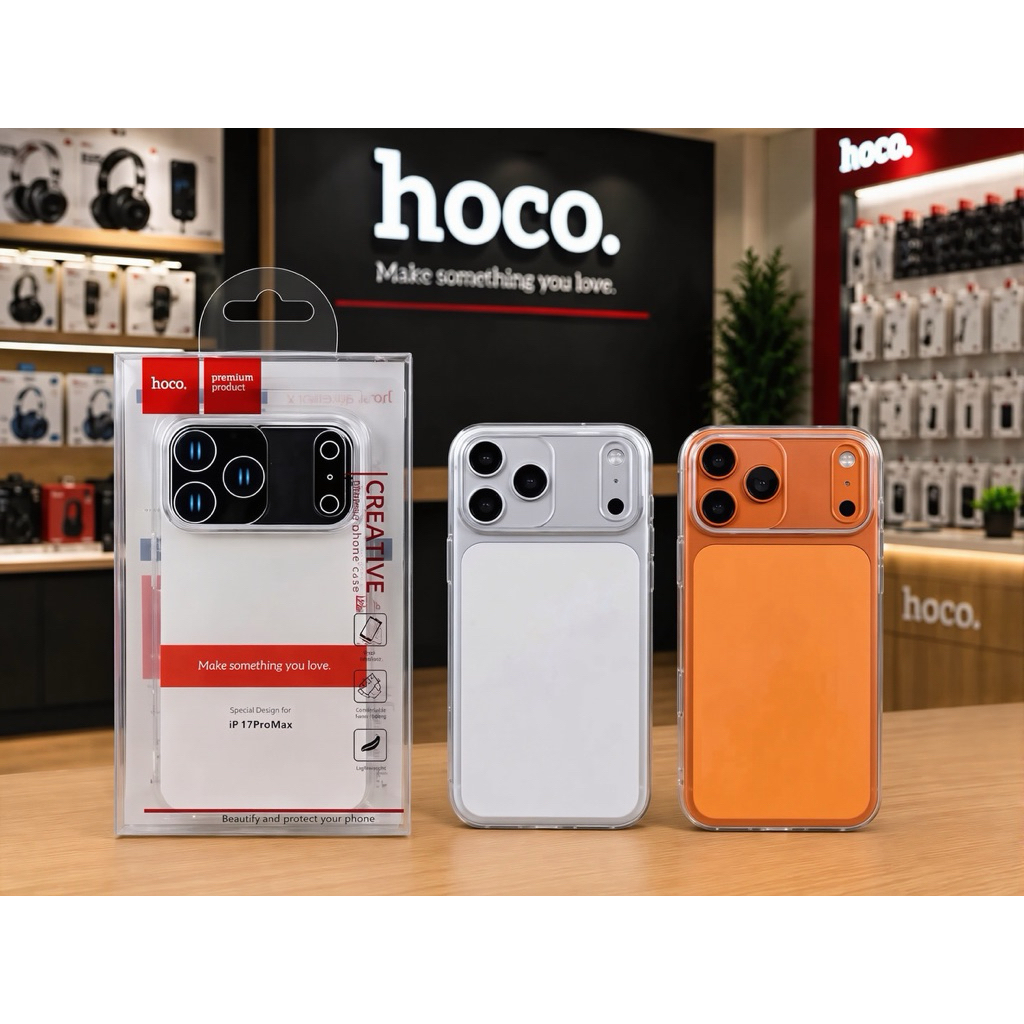 Ốp HOCO trong suốt mềm dẻo, ôm sát, dễ dàng tháo lắp dành cho iphone 17/16/15/14/13/12/pro/promax/plus/air ốp  lưng