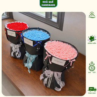 Set Tự Làm Bó Hoa Tròn Cẩm Tú Cầu Kẽm Nhung DIY Full Set – Kẽm Nhung + Giấy Gói + Phụ Kiện Trang Trí 50/100/200/300 Bông