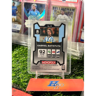 Thẻ bóng đá Gabriel Batistuta Panini Prizm Monopoly Worldd Cup 2026