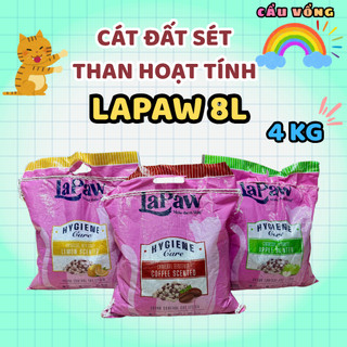 [Hỏa Tốc] Cát vệ sinh đất sét than hoạt tính LAPAW 8L - Túi 4kg