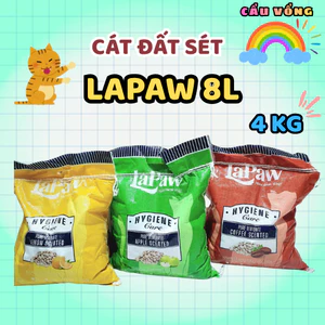 Cát vệ sinh đất sét LAPAW cho mèo - Túi 4kg / 8L
