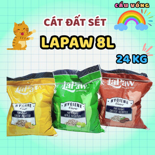 [Hỏa Tốc] 6 TÚI x 4KG_Cát vệ sinh đất sét LAPAW 8L cho mèo