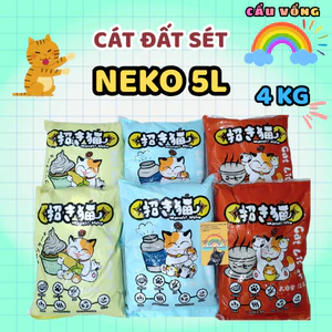 Cát vệ sinh đất sét cho mèo MANEKI NEKO 5L - Túi 4kg