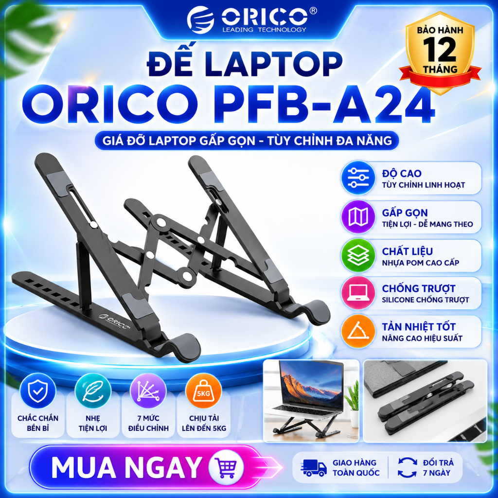 Đế Laptop Orico PFB-A24 - Hàng Mới Chính Hãng.