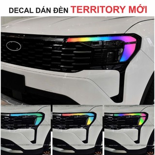 Decal dán đèn Territory 2026, decal pvc 3 lớp không phai màu