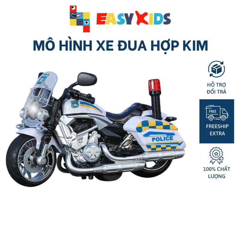 Mô Hình Xe Moto Hợp Kim Có Âm Thanh Ánh Sáng Tỷ Lệ 1:12