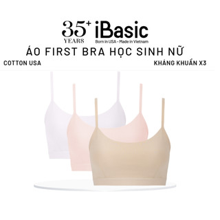 [MỚI - VC 15%] Áo lót first bra nữ học sinh cotton USA kháng khuẩn cài sau iBasic BRAT038