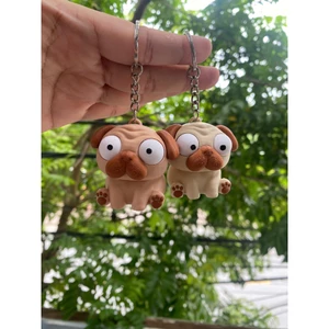 Móc Khoá Chó Cử Động Mắt Cute – Móc Khoá Chó Cute In PLA, Phụ Kiện Treo Balo Túi Xách, Quà Tặng Mini