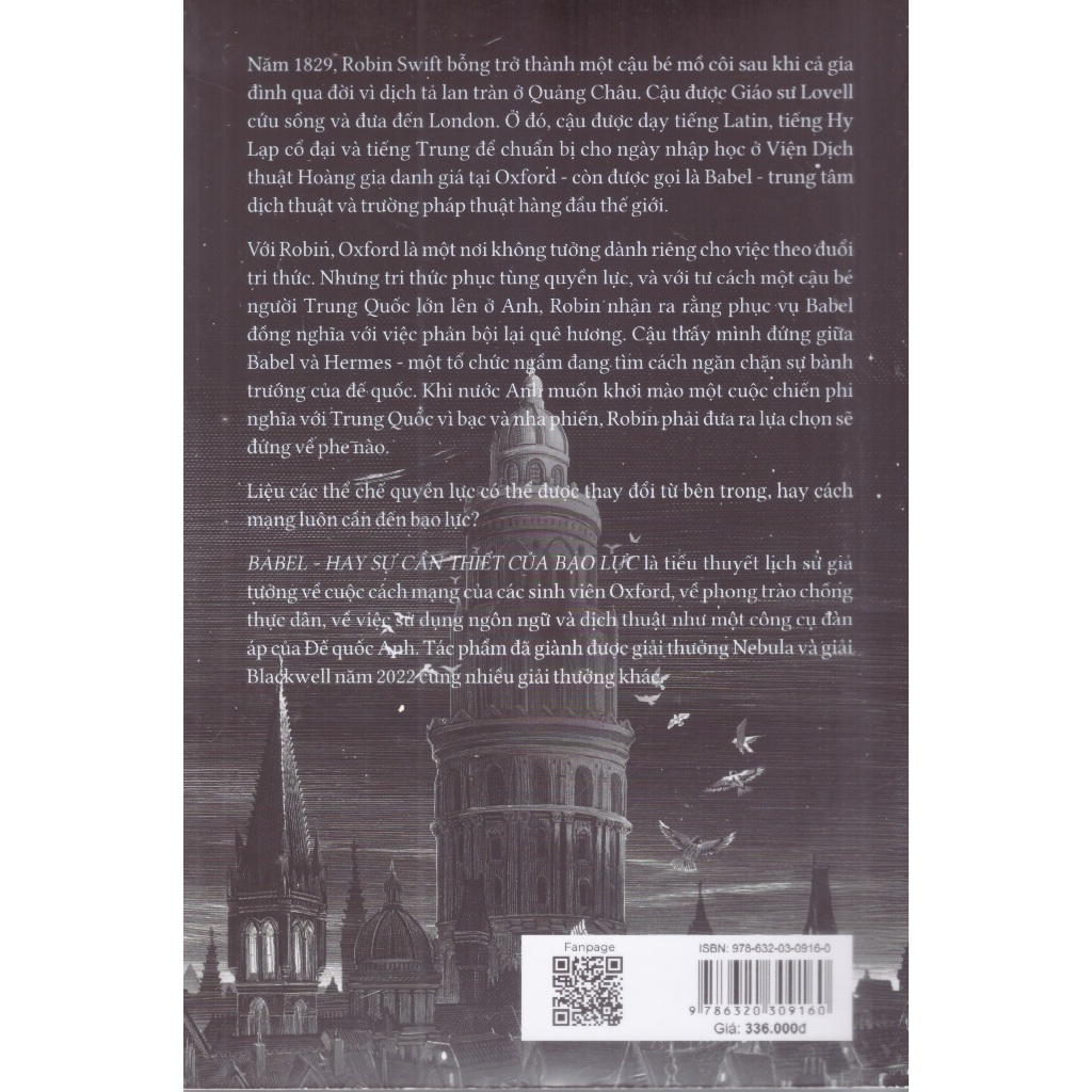Sách R. F. Kuang - Babel hay sự cần thiết của bạo lực