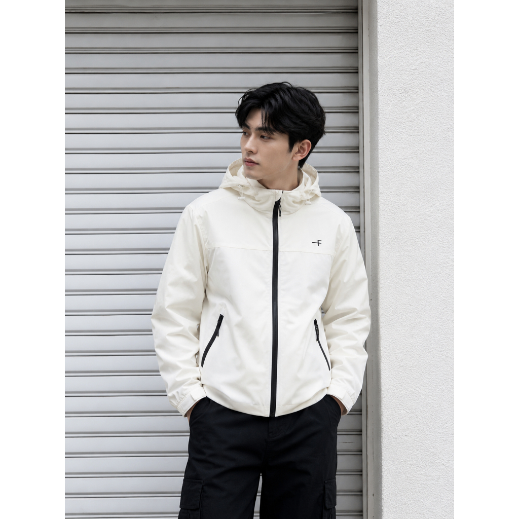 Áo khoác Anorak trượt nước tối giản, chất dù Micro nhẹ, chống gió linh hoạt, phong cách urban utility hiện đại - FEAER