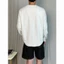 Áo Thun Nam Tay Dài Cotton Form Oversize Màu Xám Trắng Basic Phong Cách Thanh Lịch Long Tee MODMEN