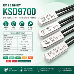 Relay rơ le nhiệt KSD9700 5A 250V thường đóng đầy đủ giá trị.